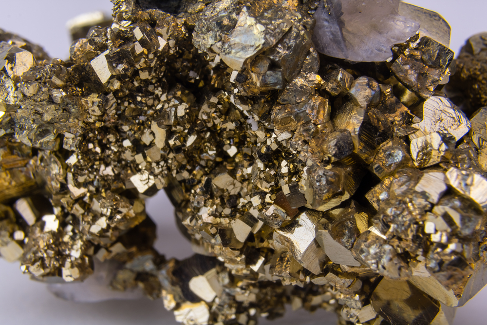 Macro of Pyrite mineral